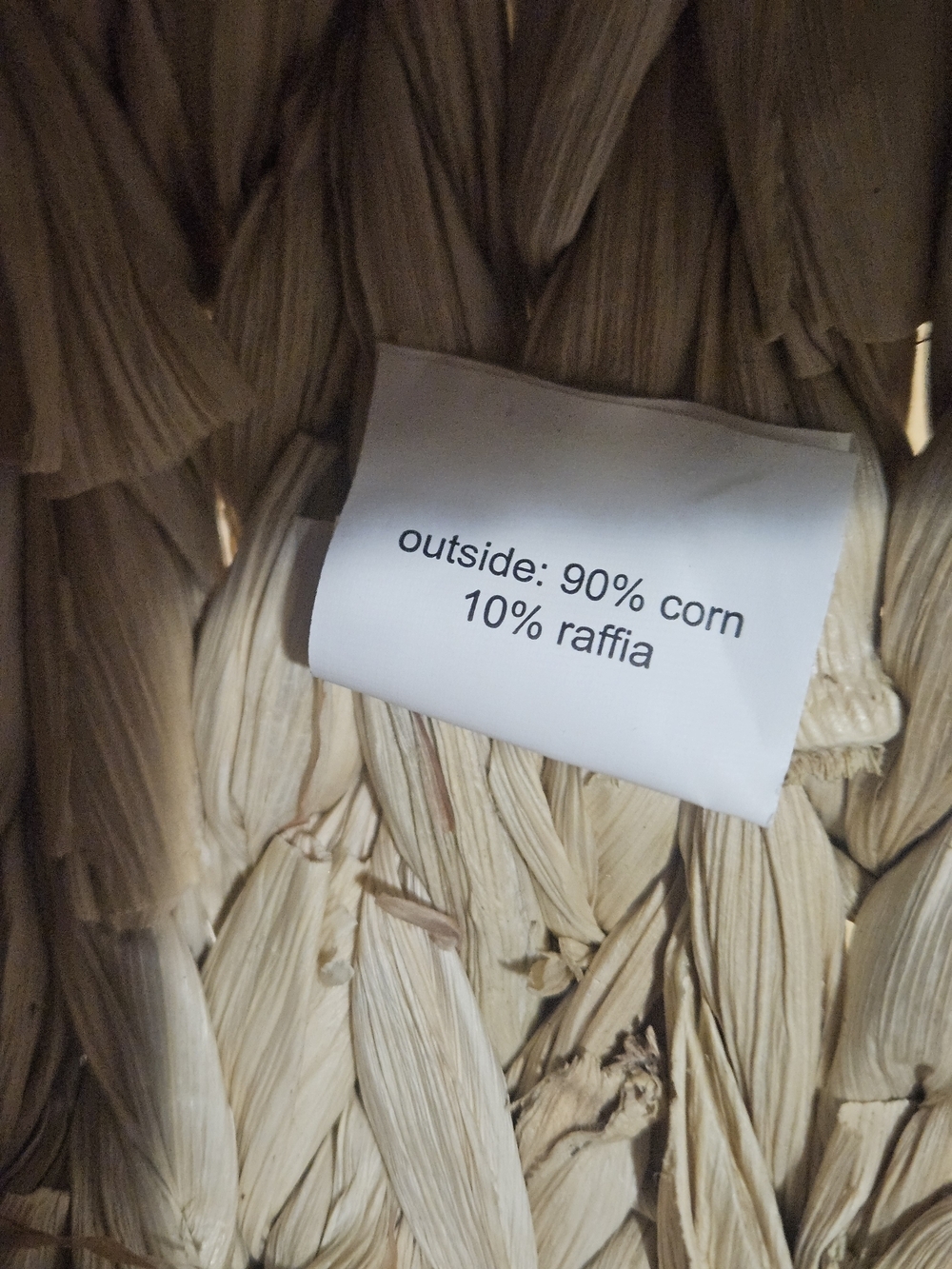 Bujibaja Woven Corn Husk & Raffia Tote Bag – Natural Straw - Picture 3 of 15